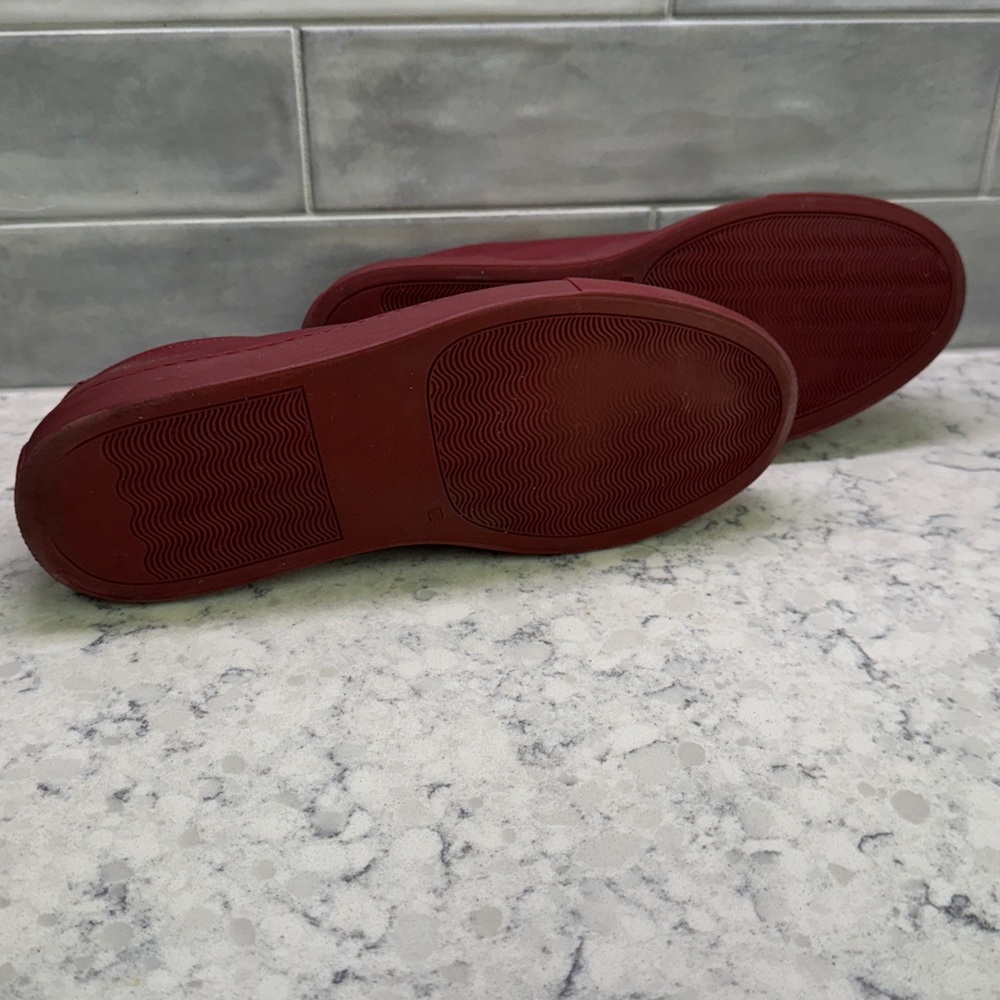 Common Projects Achilles Low BRICK (Wine) Leather Sneakers HTF  Sz 38 WOMAN - Picture 8 of 11